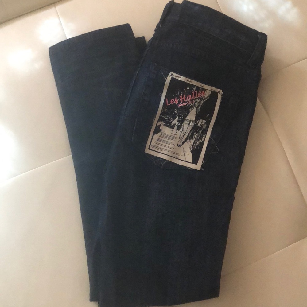 Les Halles blue denim Capri crop jean pants 26